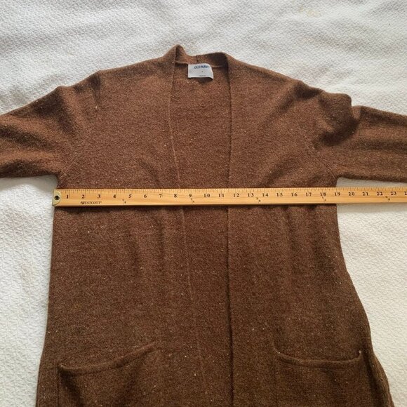 Old Navy brown long sleeve open front stretch cardigan sweater - Medium - Picture 7 of 8